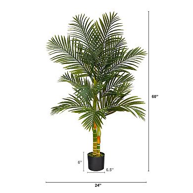 nearly natural 5-ft. Golden Cane Artificial Palm Tree