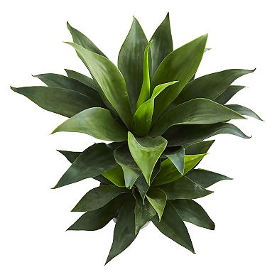 nearly natural 29-in. Double Agave Succulent Artificial Plant