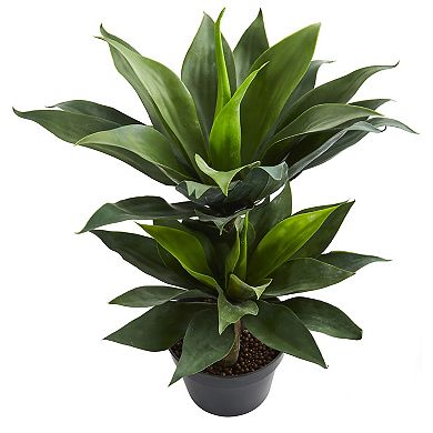 nearly natural 29-in. Double Agave Succulent Artificial Plant