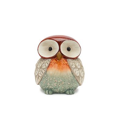 Melrose 2-Piece Terra Cotta Owl Figurines Table Decor