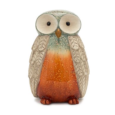 Melrose 2-Piece Terra Cotta Owl Figurines Table Decor