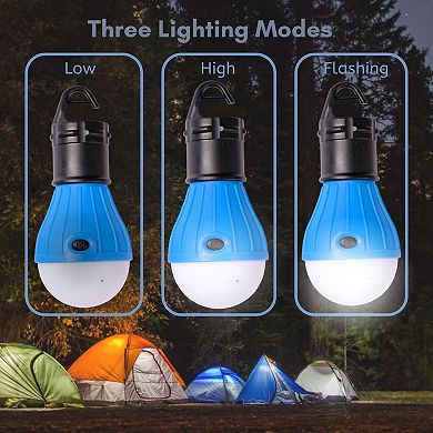 6 Pack Portable Outdoor Battery Operated Camping Bulb Lights