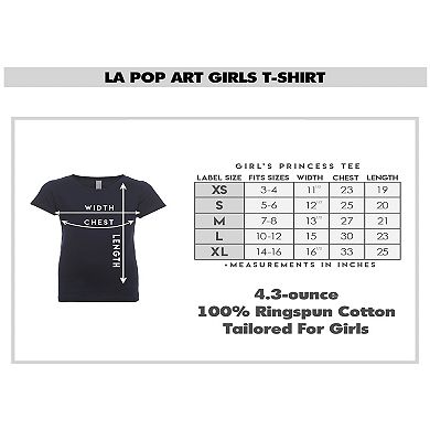 Paw Prints Heart - Girl's Word Art T-shirt