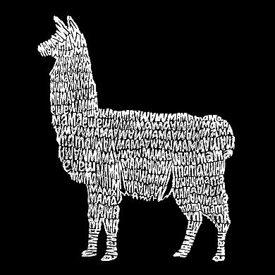 Llama Mama - Girl's Word Art Hooded Sweatshirt