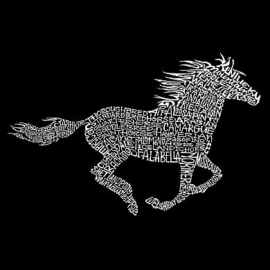 Horse Breeds - Girl's Word Art T-shirt