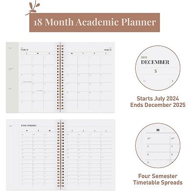 Rileys & Co 2024-2025 18-month Academic Weekly & Monthly Agenda Planner