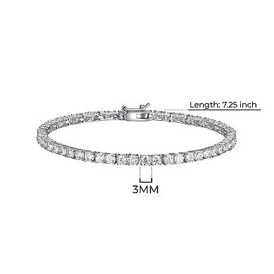 Sterling Silver 5 ct. T.W. Lab-Created Moissanite Bracelet