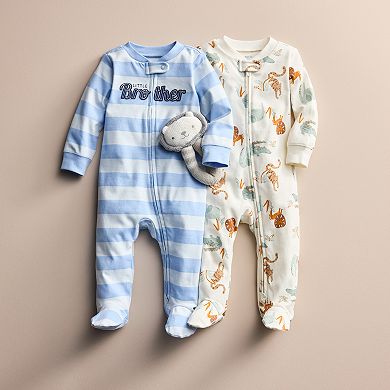 Baby Boy Carter's Animal Print 2-Way Zip Cotton Sleep & Play