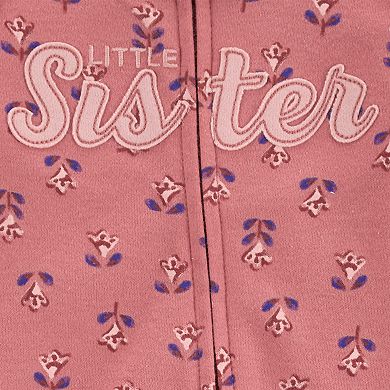 Baby Girl Carter's Little Sister 2-Way Zip Cotton Sleep & Play