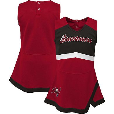 Girls Infant Red Tampa Bay Buccaneers Cheer Captain Jumper Dress