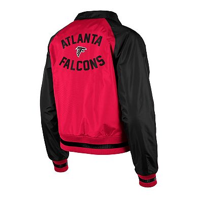 Women's New Era Red Atlanta Falcons Coaches Raglan Full-Snap Jacket