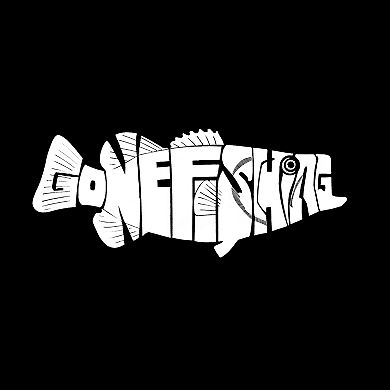 Bass - Gone Fishing - Girl's Word Art Hooded Sweatshirt