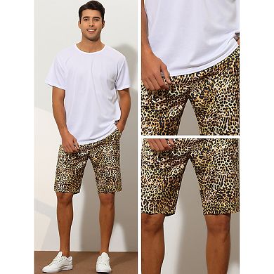 Animal Print Shorts for Men's Regular Fit Summer Shorts Pants