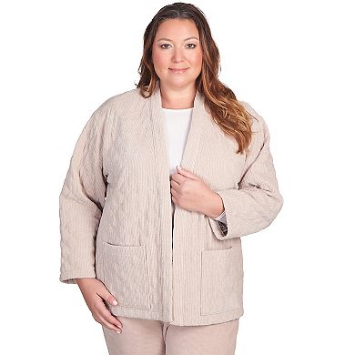 Plus Size Alfred Dunner Quilted Chenille Corduroy Jacket