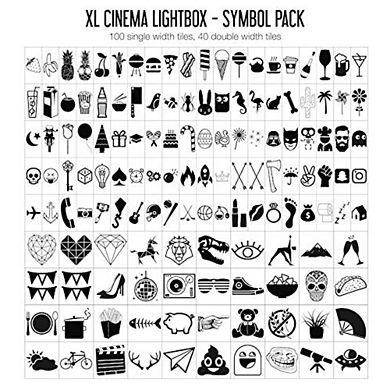 Cinema Lightbox Letter And Symbol Storage