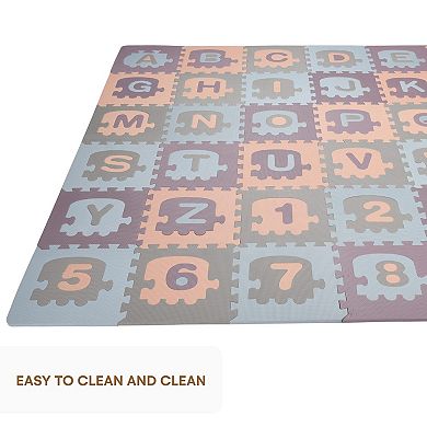 Baby Play Mat Foam Play Mat For Infants Toddlers With Interlocking Floor Tiles Puzzle