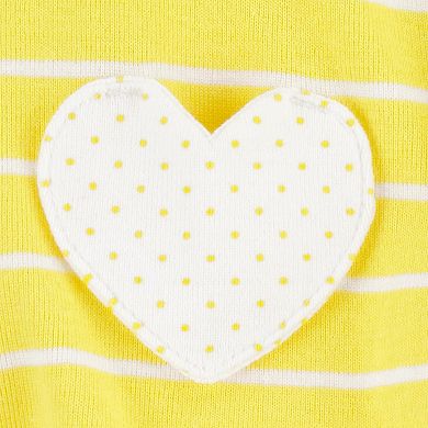 Baby Girl Carter's Heart Pocket Cotton Romper