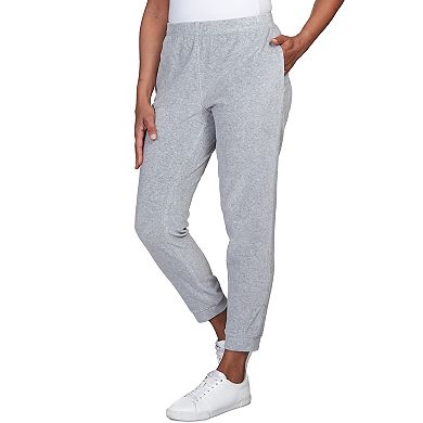 Women's Alfred Dunner Casual Stretch Waist Velour Joggers