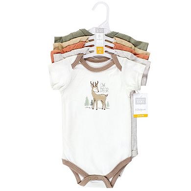 Hudson Baby Unisex Baby Cotton Bodysuits, Forest Deer 5-Pack