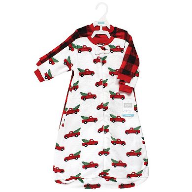 Unisex Baby Plush Long-Sleeve Sleeping Bag, Sack, Wearable Blanket, Christmas Tree Truck, 0-9 Months