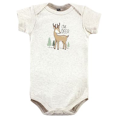 Hudson Baby Unisex Baby Cotton Bodysuits, Forest Deer 3-Pack