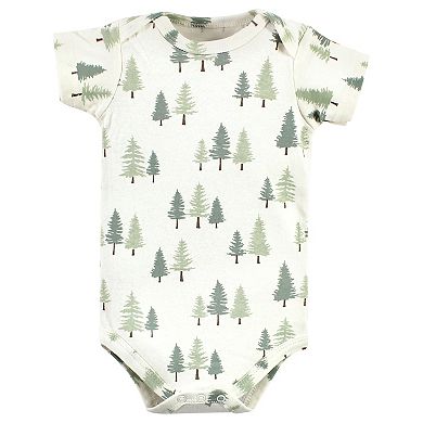 Hudson Baby Unisex Baby Cotton Bodysuits, Forest Deer 3-Pack