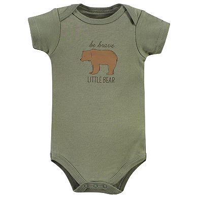 Hudson Baby Unisex Baby Cotton Bodysuits, Forest Deer 3-Pack