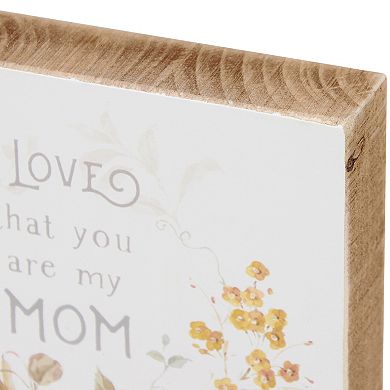 By Kathy I Love My Mom Block Sign Wall Decor