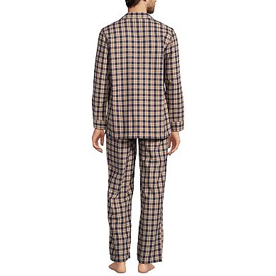 Men's Lands' End Flannel Pajama Shirt & Pajama Pants Sleep Set