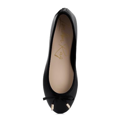 London Rag Suzzy Women's Bow Embellished Ballerina Flats