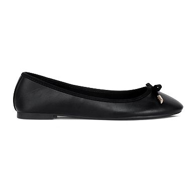 London Rag Suzzy Women's Bow Embellished Ballerina Flats