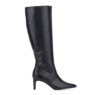 New York & Company Women's Faux-Lizard Boots