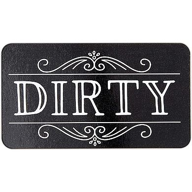 Double Sided Clean or Dirty Dishwasher Magnet Indicator Sign (3.5 x 2 Inches)
