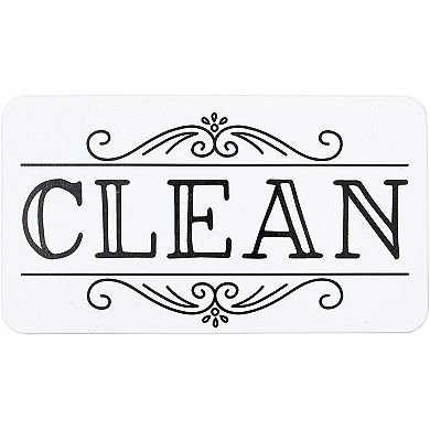 Double Sided Clean or Dirty Dishwasher Magnet Indicator Sign (3.5 x 2 Inches)