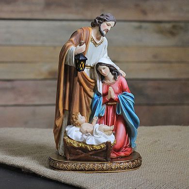 11.5" Vibrantly Colored Holy Family Christmas Nativity Tabletop Decor