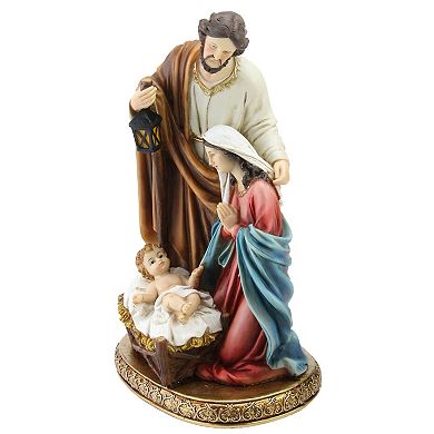 11.5" Vibrantly Colored Holy Family Christmas Nativity Tabletop Decor