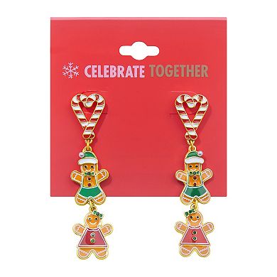 Celebrate Together??? Gingerbread Boy & Girl Drop Earrings