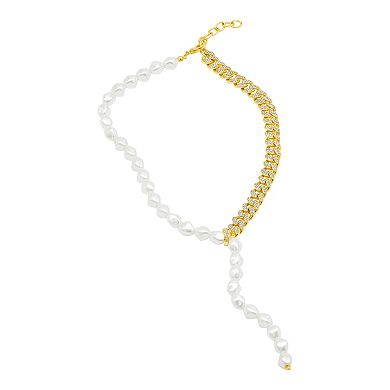 Adornia 14k Gold Plated Cultured Freshwater Pearl Necklace