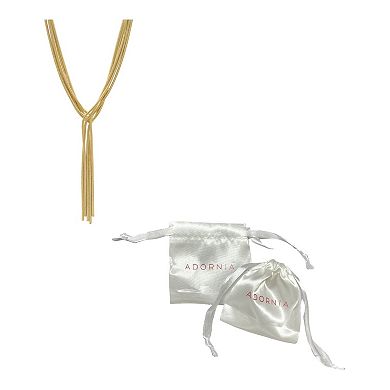 Adornia Gold Tone Wheat Chain Necklace