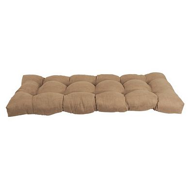 Blazing Needles 46-inch by 19-inch Tufted Solid Microsuede Bench Cushion