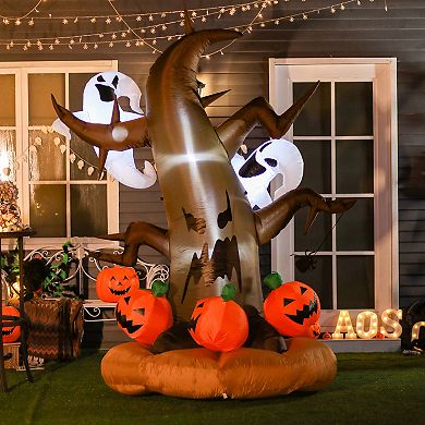 8' Lighted Inflatable Outdoor Halloween Yard Decoration - Haunted Ghost Tree