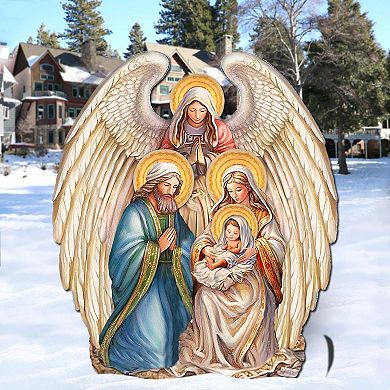 Nativity with Angel Outdoor Decor by G. Debrekht - Nativity Holiday Decor - 8611056F