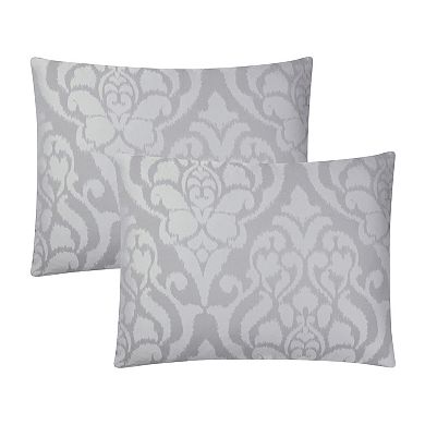VCNY Home Madelyn 8-Piece Grey Damask Jacquard Comforter Set