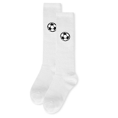 Girls Soccer Lover Cotton Blend Knee High Socks