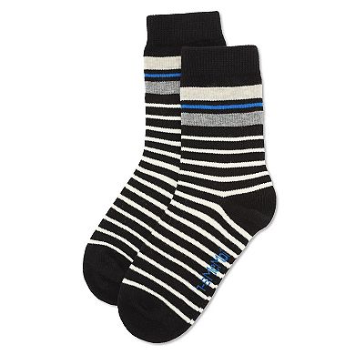 Striped Cotton Blend Boys Crew Socks