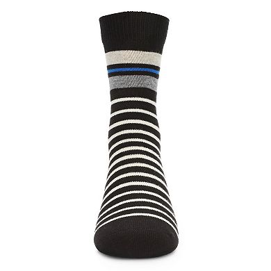Striped Cotton Blend Boys Crew Socks