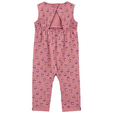 Baby Girl Carter's Floral Cotton Jumpsuit