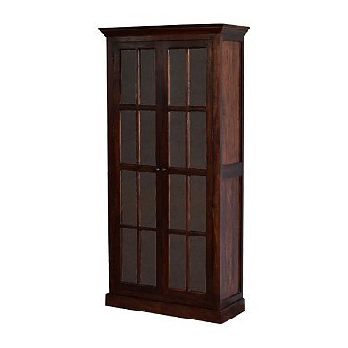 Cherry Tall Cabinet with Glazed Doors