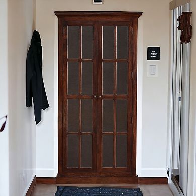 Cherry Tall Cabinet with Glazed Doors