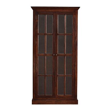 Cherry Tall Cabinet with Glazed Doors